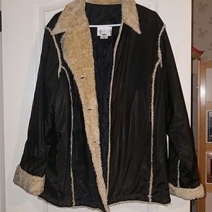 Fur lined and detailed jacket